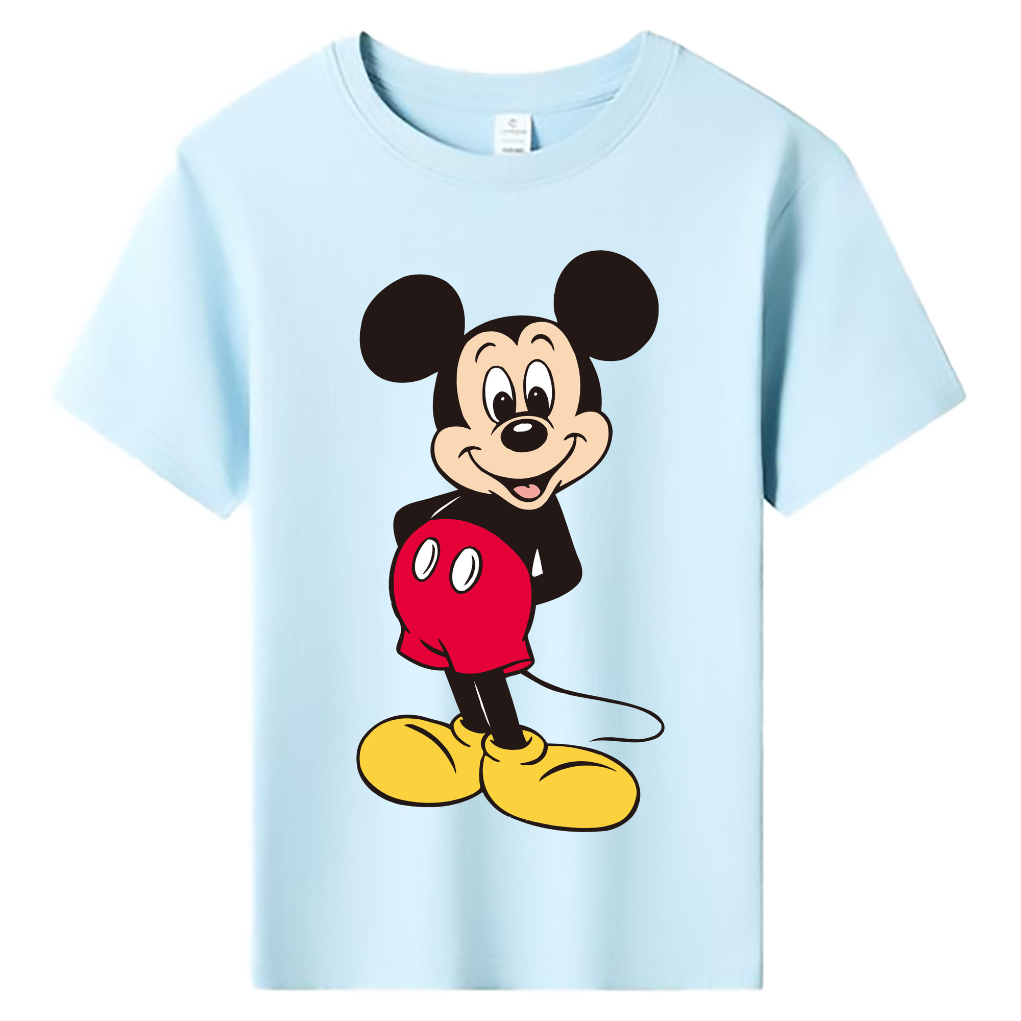 ミッキーマウス Mickey Mouse 綿100％キッズTシャツ（フロントプリント）